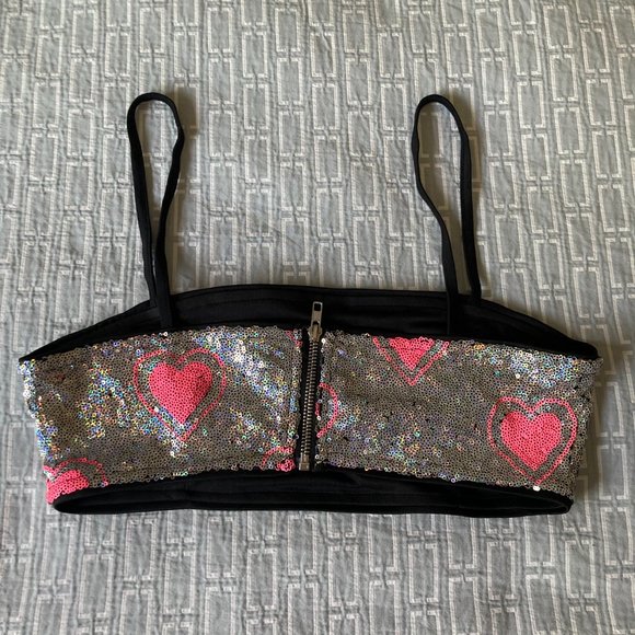 Jaded London sequin heart top - Picture 2 of 3